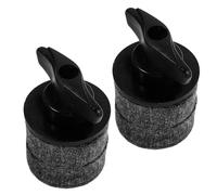 COOPHYA 2 Set Cymbal Plastic Bracket Drum Cymbal Felt Pad Black Felt and Plastic Material Resistant to Water Versatile Design with Wing Nut Hand Tightening Knob for Live Performances