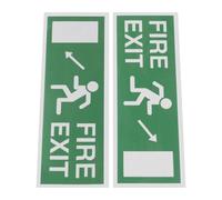 COOPHYA 2 Sheet Emergency Exit Sign Stickers with Visible Design for Accident Prevention, Light Green Paper Safety Exit Sticker Signs Suitable for Office Buildings and Emergency Evacuation