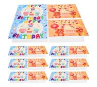 COOPHYA 20 Pcs Happy Birthday Postcards and Family with Handdrawn Design, Foldable Convenience Paper Cards, for Work and Office Celebrations