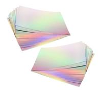 COOPHYA 20 Sheets Metallic Rainbow Cardstock Paper Pad for DIY Crafts and Home Decor, Flexible Design and Easy to Cut, for Card Making and Scrapbooking Projects