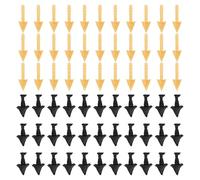 COOPHYA 200Pcs Fake Chick Mouth Beak Accessories Set, Plastic Bird Beak Inserts 7X15Mm Black 6X20Mm Flesh, DIY Craft Supplies for Doll Making and Costume Decorations