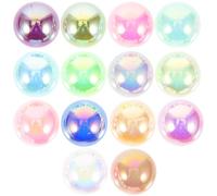 COOPHYA 200pcs Flatback Imitation Half Pearls 12mm Resin Dome Beads Sturdy and Easy to Decorate for Manicure and Home Nail Art Accessories Random Color