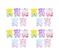 COOPHYA 20pcs Bear Decor Resin Bear Decor Handmade Accessory Detail Bright Appearance Artistic Style Suitable for DIY Project Decorative Use in Vases and Living Space Random Color