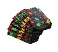 COOPHYA 20pcs Neon Party Favor Bags Reusable Non-woven Tote Bags with Handles Bright Fun Birthday Shower Decorations Bulk Pack for Event Gifting