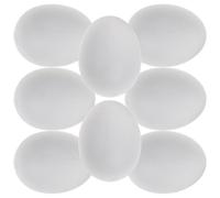 COOPHYA 20Pcs White Fake Pigeon Eggs 3.8X2.8Cm Solid Plastic Simulation Breeding Prop for Racing Pigeons and Bird Nesting Pet Supplies