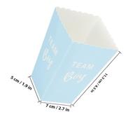 COOPHYA 24Pcs Gender Reveal Paper Popcorn Boxes Small Pink and Blue Popcorn Containers for Shower Party Supplies Holders for Gender Reveal Celebration