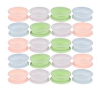 COOPHYA 24pcs Scissors Finger Rings: Silicone Shear Inserts for Dog Grooming - Non-Slip Thumb Protectors for Hair Cutting & Precise Styling - Barber Accessories 4 Colors