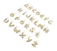 COOPHYA 26pcs Letter Charm Necklace Gold Plated Jewelry Alphabet Abc Letter Charms for Women