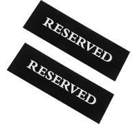 COOPHYA 2pcs Acrylic V Shaped Table Reserved Sign Reusable Decorative Black White Compact Design for Party Supplies