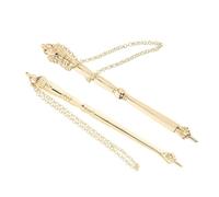COOPHYA 2pcs Bible Indexing Stick Reading Aid Made of Golden Zinc Alloy with Chain Elegant Bible Finger Reading Tool at Home Or Christian Baptism Present