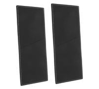 COOPHYA 2pcs Black Fake Leather Utensil Holders Fork Sleeves Silverware Pouch with Fine Stitching and Neat Lines for Home Table Decor