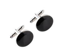 COOPHYA 2pcs Black round Alloy Cufflinks for Men, Shock-proof and Anti-rust, Classic Business-style Design Suitable for Birthday and Anniversary Gifts