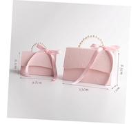 COOPHYA 2pcs Bouquet Packing Box Set with Embossed Flower Pattern Lightweight Paper Wrapping Boxes with Pearl Chain and Touch Fastener for Home and Office