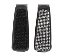 COOPHYA 2pcs Car Glasses Holder Diamond Visor Clip Multifunctional Eyeglasses Storage Organizer for Visor with White and Black Rhinestones