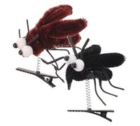 COOPHYA 2pcs Cartoon Mosquito Snap Hair Clips, Lightweight Bug Shaped Hair Barrettes Made of Pp Cotton and Iron, Easy to Open and Close, for Daily Decoration and Cosplay Events