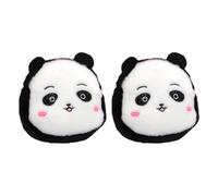 COOPHYA 2Pcs Cartoon Plush Panda Coin Purse Portable Mini Change Pouch Bags for Women Soft Storage Wallets for Coins Keys Earphones Cute Outdoor School Accessory
