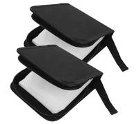 COOPHYA 2Pcs CD Carrying Case with Capacity Protective Zipper DVD Storage Wallet for Easy Travel and Organization for CD DVD Lovers Compact Disc Holder and Organizer