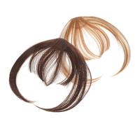 COOPHYA 2pcs Clip in Bangs Hairpiece with Temples, Fake Bangs Extensions for Women, Made of High Temperature Fiber, Easy to Use and Versatile Styling Options, for Daily Wear