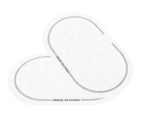 COOPHYA 2Pcs Drum Skin Patch Protective Sticker Double Bass Drum Protector Tpe, White Overtone Eliminating for Pedal Practice, Washable, Never Lose Shape