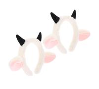 COOPHYA 2pcs Faux Sheep Ears Headband Hair Accessory with Cloth Material for Halloween and Taking Photos, Adorable Sheep Ears Shaped Design Creating Festive Atmosphere and Chic Style