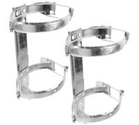 COOPHYA 2pcs Fire Extinguisher Mounts Stainless Steel Wall Bracket Holder with Easy Installation and Space-Saving Design for Office and Other Locations