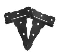 COOPHYA 2pcs Gate Hinge Barn Door Hinge 5 Inch Iron Heavy Duty T-Shaped Black Matte Finish for Door and Window, Farmhouse Style Decorative Support and Stability