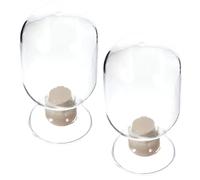 COOPHYA 2pcs Glass Match Jar with Stable Lid 250ml Capacity Multifunctional Storage Bottles for Kitchen Or Fireplace Display