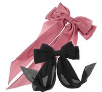 COOPHYA 2pcs Hair Bows for Women Big Bow Hair Clips with Cloth and Metal Material, Adds Elegance for Different Hairstyles, Stylish Ponytail Holder Accessories