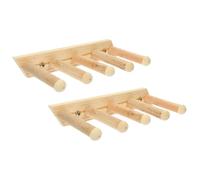 COOPHYA 2pcs Indoor Cat Wall Shelves 5-step Cat Ladder Wall-mounted Climbing Rack Wooden Perches for Multi-level Jumping and Resting