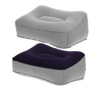 COOPHYA 2pcs Inflatable Foot Rest Pads Portable Travel Footstool for Leg Elevation Pillow Comfortable Footrest Cushion Easy Inflate Deflate for Home Office Use