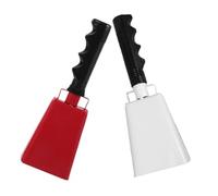 COOPHYA 2Pcs Loud Metal Cowbell with Handle Handheld Cheering Bell for Sporting Events Football Games Parties Farm Activities Durable Lightweight Design Resonant Sound