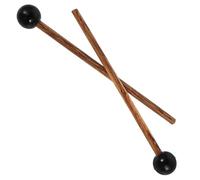 COOPHYA 2pcs Medium-hard Rubber Head Drum Mallets with Chicken Wing Wood Handles Percussion Mallet Set for Steel Tongue Drum Suitable for Handpan and Ethereal Playing
