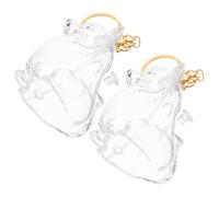 COOPHYA 2pcs Memorial Bottle Keychain for Dog Hair Keepsake, Abs Fur Storage Capsule, Organize Pomeranian Fur, Suitable for Purse Or Desktop Decoration