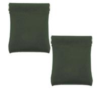 COOPHYA 2Pcs Mini PU Leather Coin Pouches Lightweight Small Change Wallets Portable Cash Storage Bags for Travel and Daily Use Chic Green Design