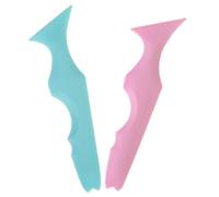 COOPHYA 2pcs Multi-Function Eyeliner Stencil Mascara Applicator Silicone with Multi-Angle Design Ergonomic Handle Stable Finger Rest for Masters of Makeup and Novices Eye Make-up