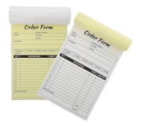 COOPHYA 2pcs Order Form Pad 5.5x8.25 White Paper Receipt Books with 2-Part Carbon Copy and 100 Sheets Each for Efficient Order Processing and Automatic Duplication and Small Business Use