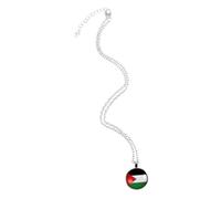 COOPHYA 2pcs Palestine Pendant Necklaces Lightweight Neck Chain for Women and Men Stylish Fashion Jewelry for Couples and Friends Daily Wear Accessory
