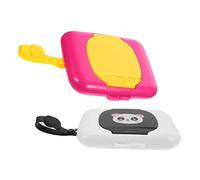 COOPHYA 2pcs Portable Baby Wipes Holder Cute Panda Design Waterproof Wipe Dispenser for Baby Care Travel-friendly Wet Tissue Storage Box (purple Black) Random Style