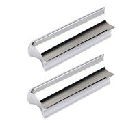 COOPHYA 2pcs Professional Stainless Steel Guitar Slide Hard-chrome Plated Lap Steel Slide for Electric Acoustic Guitarists with Bright Tone