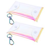 COOPHYA 2pcs Small Coin Pouch PVC Wallet Simple Design Sturdy and Convenient to Hold Small Objects Key Storage Bag for Jewelry and Candy