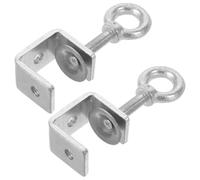 COOPHYA 2pcs Stainless Steel C-Type Clamps Wide Jaw Opening Widened Clamp Surface for Pipe Metal Pipes for Construction Sites Workshop Environments
