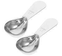 COOPHYA 2pcs Stainless Steel Coffee Measuring Spoons 30ml with Short Handle for Precise Measurement of Coffee Beans and Milk Powder, for Drawer Storage and On-the-go Use