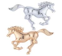 COOPHYA 2pcs Vintage Style 3d Zodiac Horse Brooch Pin Made of Alloy, Versatile Luck Lapel Pins for Men, for Celebrations and Events in 2026 Year the Horse