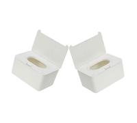 COOPHYA 2Pcs Wipe Dispenser Storage Box Reusable Wet Wipes Holder for Home Office Versatile Wipes Container with Protective Cover Modern Design for Tissues Masks