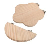 COOPHYA 2pcs Wooden Bird Perch Stand for Budgie and Pet Bird Easy Cleaning and Interactive Jumping Platform Replacement Platform