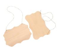 COOPHYA 2pcs Wooden Blank Plaques for DIY Craft with Comfortable Wood Texture and Synthetic Material, Simple Elegant Hanging Signs for Wedding Directions and Home Decoration
