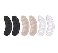 COOPHYA 3 Pairs Sweat-Absorbent Light and Thin Shoe Heel Pads with Flannel and Gel Material Anti-Abrasion Rear Heel Stickers for Outdoors Use Comfortable Shoe Padding