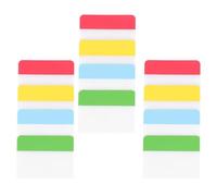 COOPHYA 3 Sets Flags Stickers Memo Sticker Plastic Bright Color Tabs for Marking Pages and Memory Aid, Sturdy Reusable Index Tabs for Decorating Books and Office Use