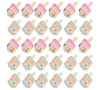 COOPHYA 30 Pcs Clay Ice Cream Charms with Smooth Surface for DIY Jewelry Accessories Small Pendants in Assorted Colors for Crafting and Beading Projects Random Color