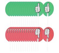 COOPHYA 30pcs Judging Board Voting Board Plastic Paddles Smooth Edges Easy to Use Assorted Color Classroom Accessory for Teachers